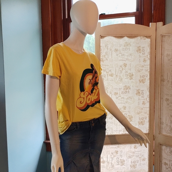 Soul Graphic T-Shirt Yellow Medium - Picture 3 of 9